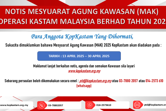 Notis Mesyuarat Agung Kawasan (MAK) Tahun 2025
